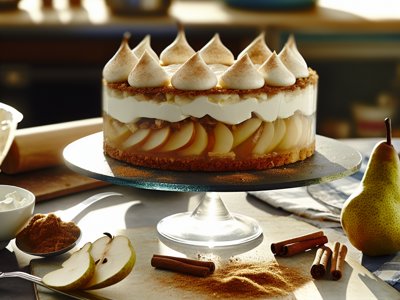 Winterlicher Lebkuchen-Birnen-Trifle mit Mascarpone-Mousse