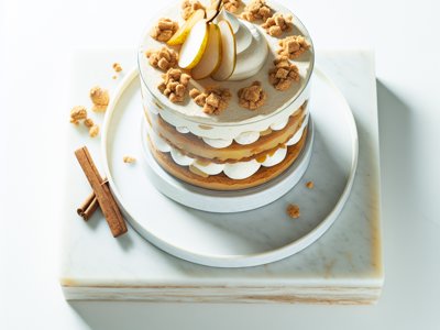 Winterlicher Lebkuchen-Birnen-Trifle mit Mascarpone-Mousse