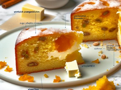 Winterlicher Orangenblüten-Ricotta-Kuchen mit Pistazien-Zimt-Kruste