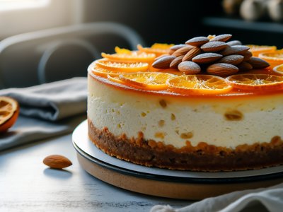 Winterlicher Lebkuchen-Cheesecake mit Orangencrème