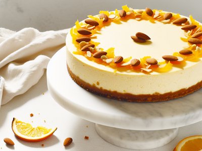 Winterlicher Lebkuchen-Cheesecake mit Orangencrème