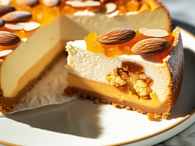 Winterlicher Lebkuchen-Cheesecake mit Orangencrème