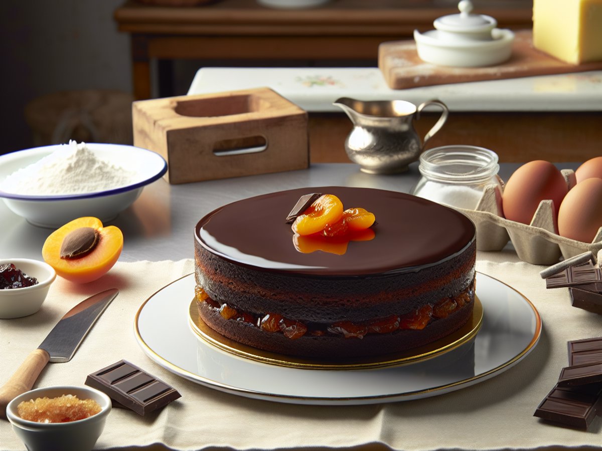 Original Wiener Sachertorte - Alternative Ansicht in gemütlichem Setting