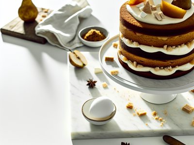 Winterlicher Lebkuchen-Schichtdessert mit Glühwein-Birnen und Mascarpone-Mousse