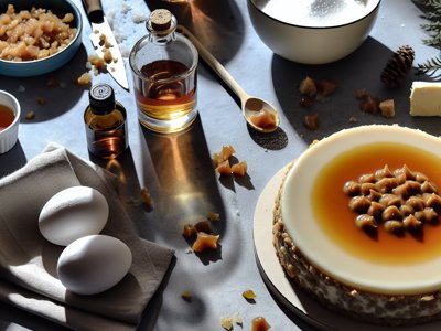 Winterlicher Whisky-Nougat-Kuchen mit Karamellglasur