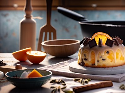 Winterlicher Orangeat-Marzipan-Rehrücken mit Schokoladen-Kardamom-Glasur