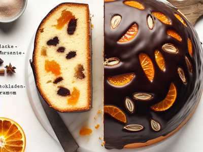 Winterlicher Orangeat-Marzipan-Rehrücken mit Schokoladen-Kardamom-Glasur