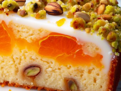 Winterlicher Fenchel-Orangen-Honigkuchen mit Pistazien-Crumble