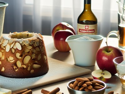 Winterlicher Glühwein-Apfel-Gugelhupf mit Mandel-Zimt-Kruste