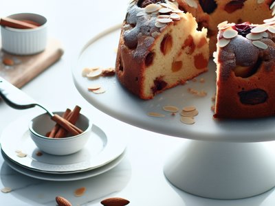 Winterlicher Glühwein-Apfel-Gugelhupf mit Mandel-Zimt-Kruste