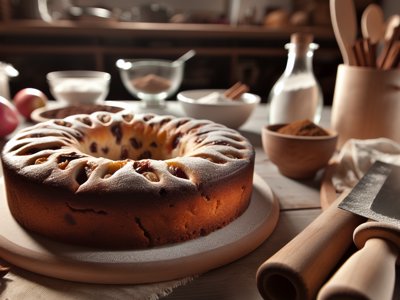 Winterlicher Glühwein-Lebkuchen-Gugelhupf mit Marzipan-Kern