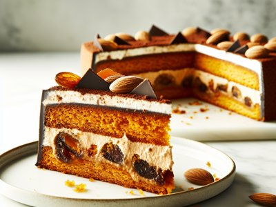 Winterlicher Lebkuchen-Tiramisu-Kuchen mit Orangenlikör-Mascarpone