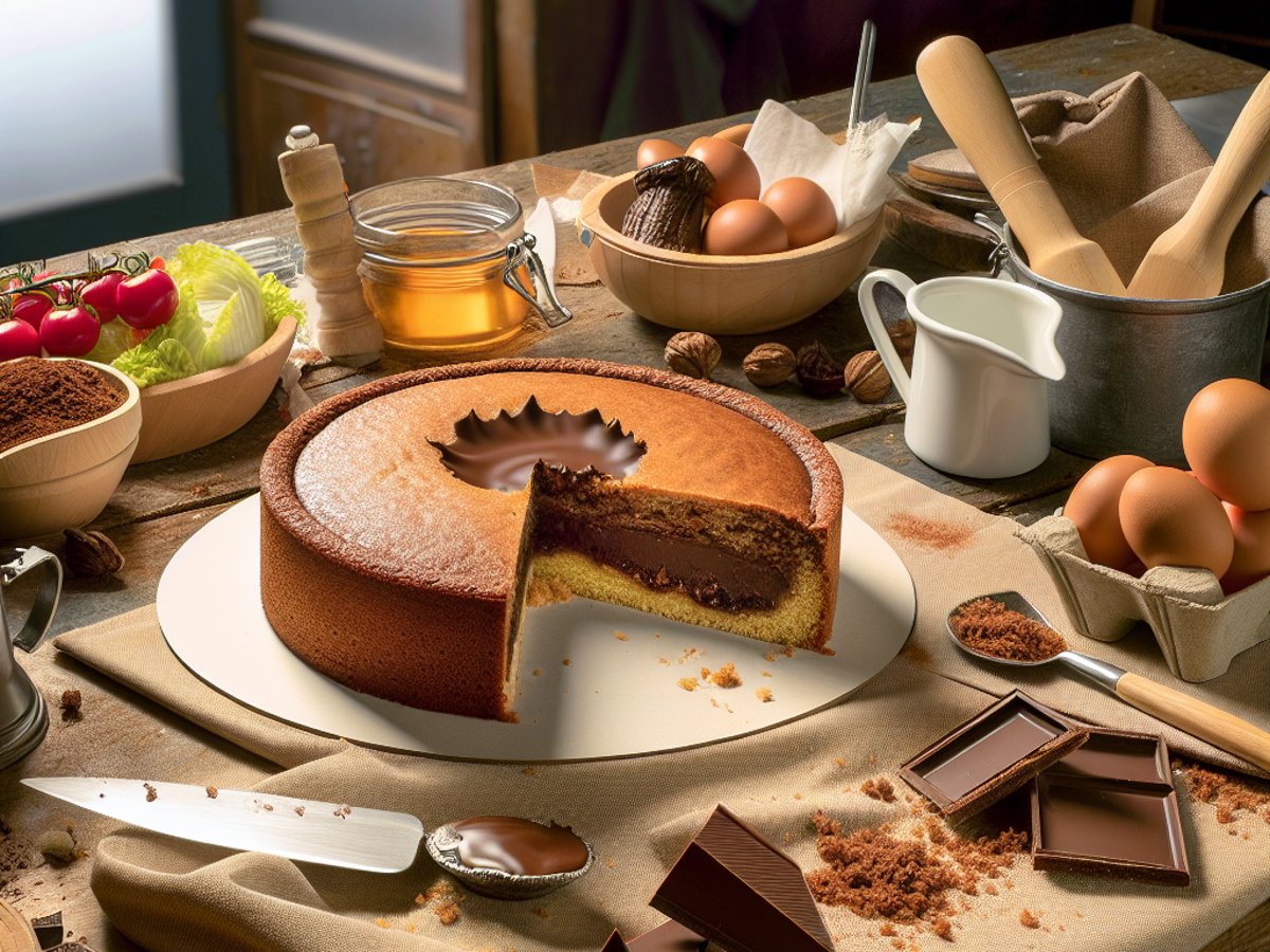 Wiener Sachertorte - Alternative Ansicht in gemütlichem Setting