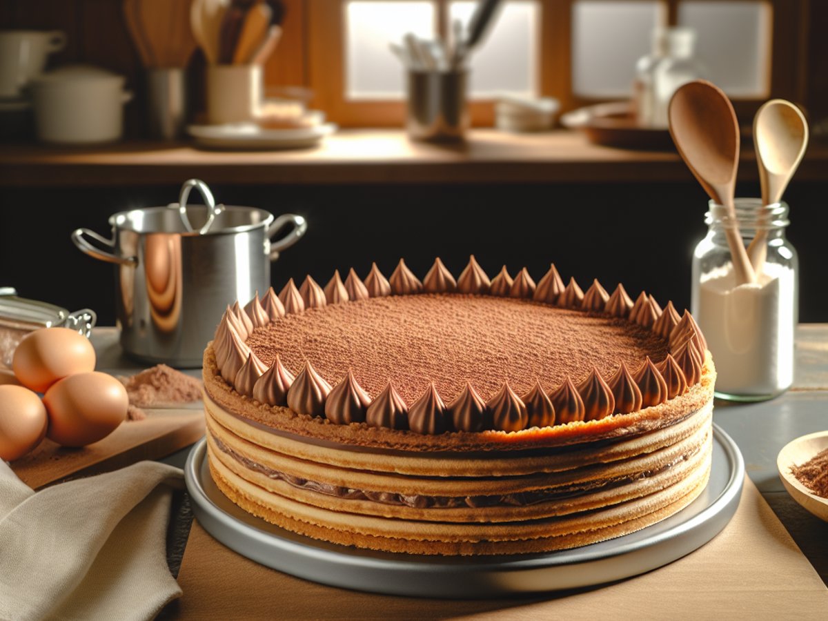 Bayerische Prinzregententorte - Alternative Ansicht in gemütlichem Setting