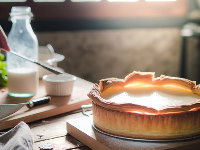 Portugiesische Pastel de Nata Torte