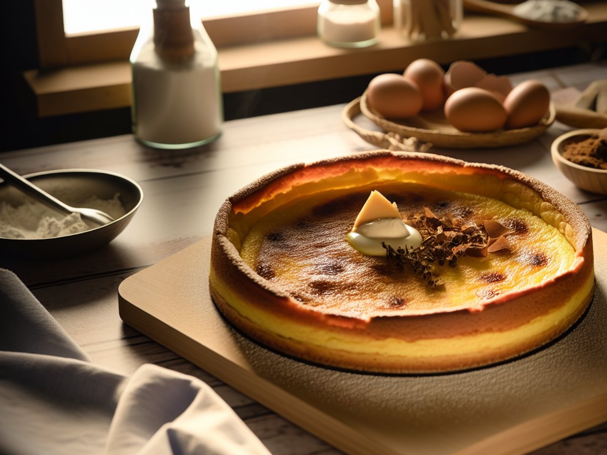 Indischer Rabri Kuchen - Alternative Ansicht in gemütlichem Setting