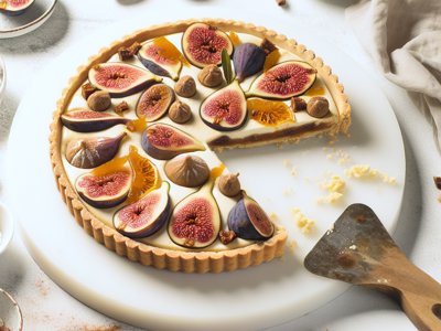 Winterliche Feigen-Marzipan-Tarte mit Glühweingewürzen