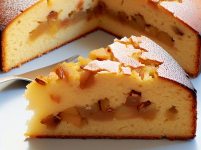 Winterlicher Bratapfel-Marzipan-Kuchen mit Calvados