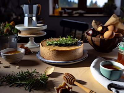 Winterlicher Chestnut-Honig-Kuchen mit Rosmarin